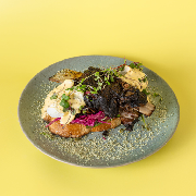 BEEF RIB BENEDICT